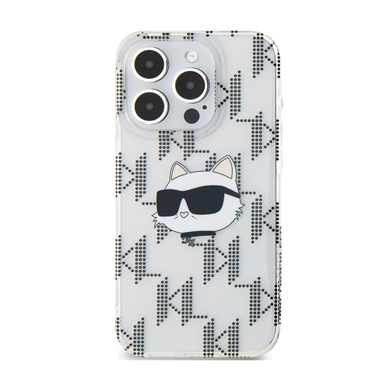 Karl Lagerfeld IML Choupette Head & Monogram - Etui iPhone 15 Pro (przezroczysty)