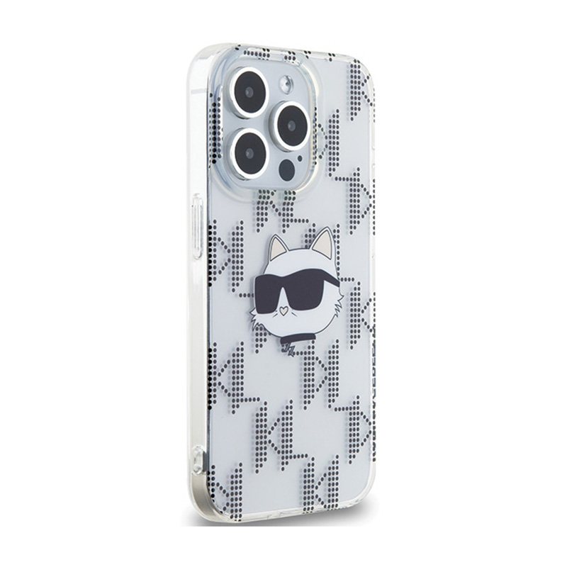 Karl Lagerfeld IML Choupette Head & Monogram - Etui iPhone 15 Pro (przezroczysty)