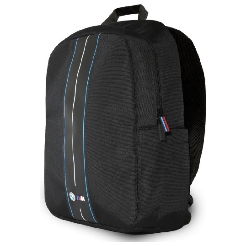 BMW Nylon Blue Stripe - Plecak na notebooka 16" (czarny)