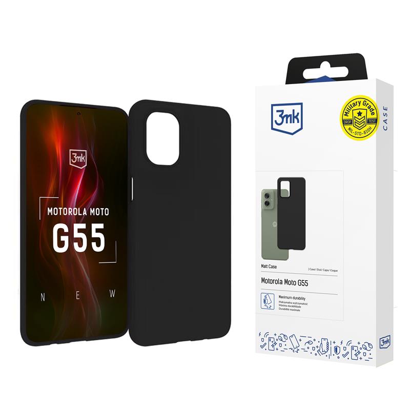 3mk Matt Case - Etui do Motorola Moto G55 5G (Czarny)