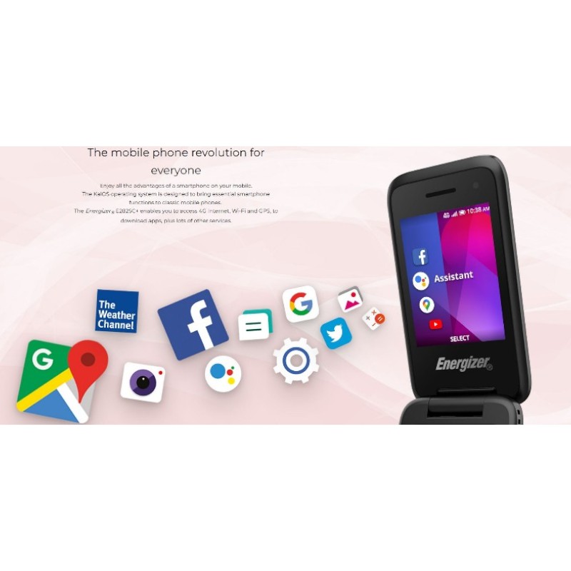 Energizer E282SC+ - Telefon 512MB RAM 4GB 2,8" 4G LTE Dual SIM EU/UK (Czarny)