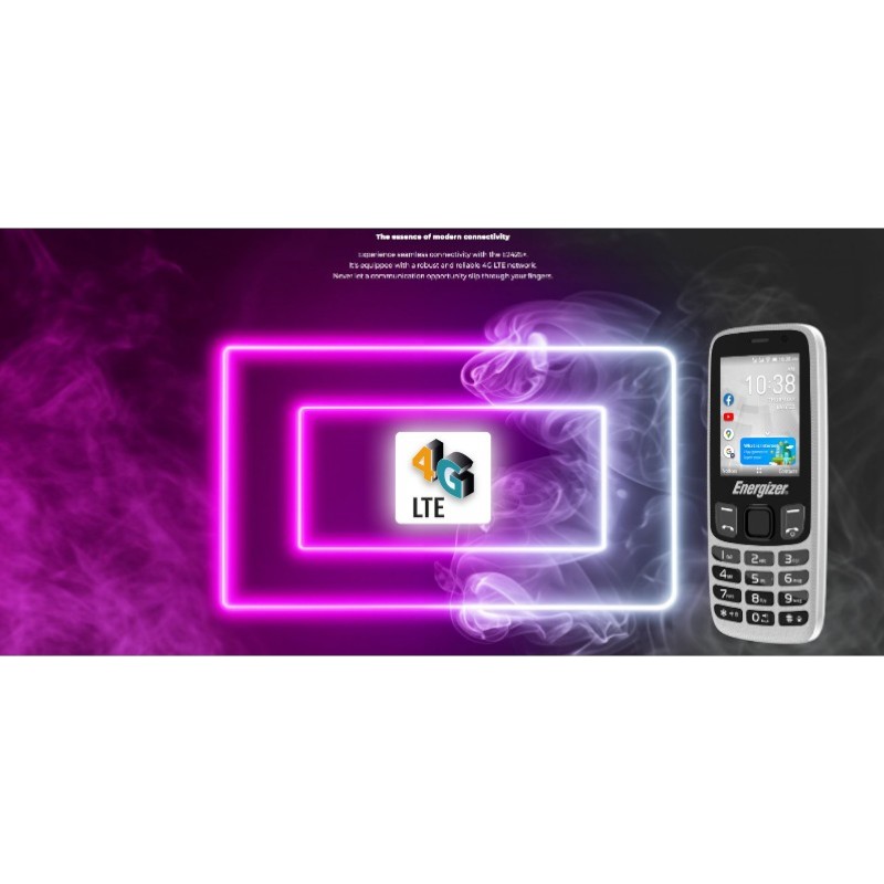 Energizer E242S+ - Telefon 512MB RAM 4GB 2,4" 4G LTE Dual SIM EU (Czarny)