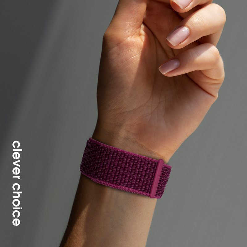 Crong Nylon - Pasek sportowy do Apple Watch 38/40/41/42 mm (Magenta Fusion)