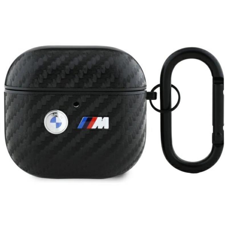 BMW Carbon Double Metal Logo - Etui AirPods 4 (czarny)