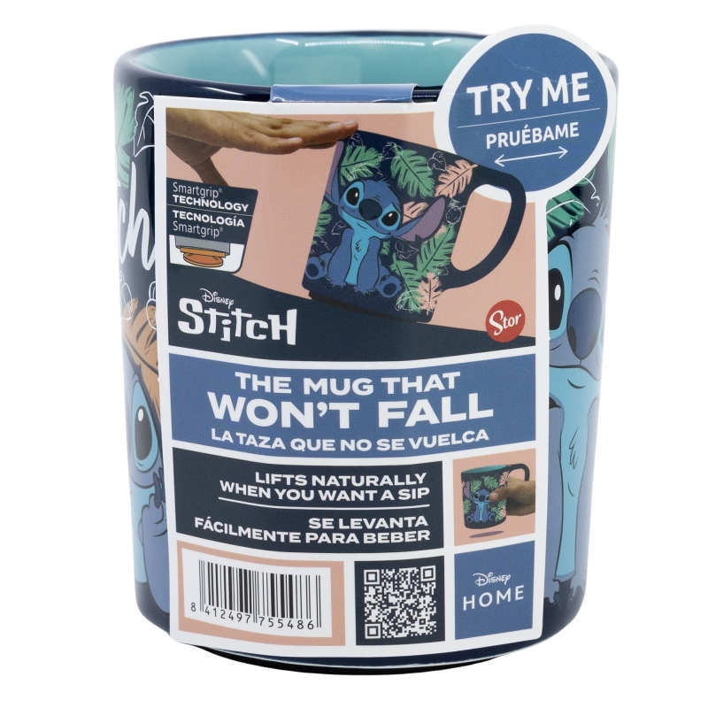 Disney Stitch - Nieprzewracalny kubek ceramiczny Dropsafe z kolekcji Ohana 300 ml