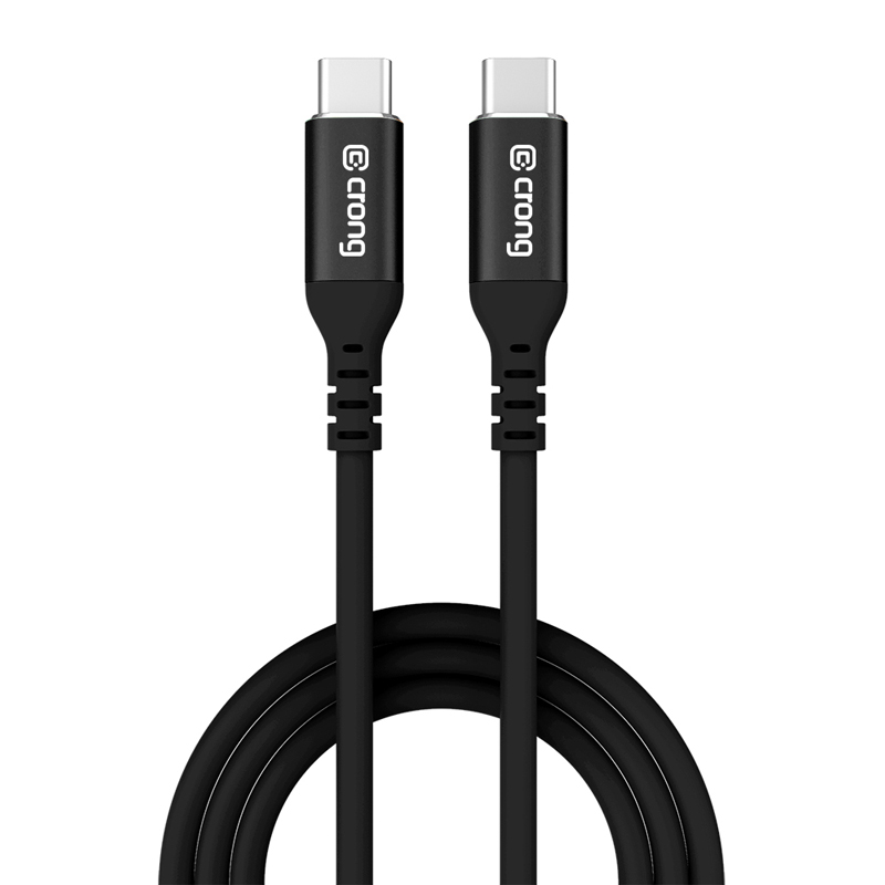 Crong Soft Link - Kabel 100W PD 5A USB-C do USB-C 120cm (czarny)