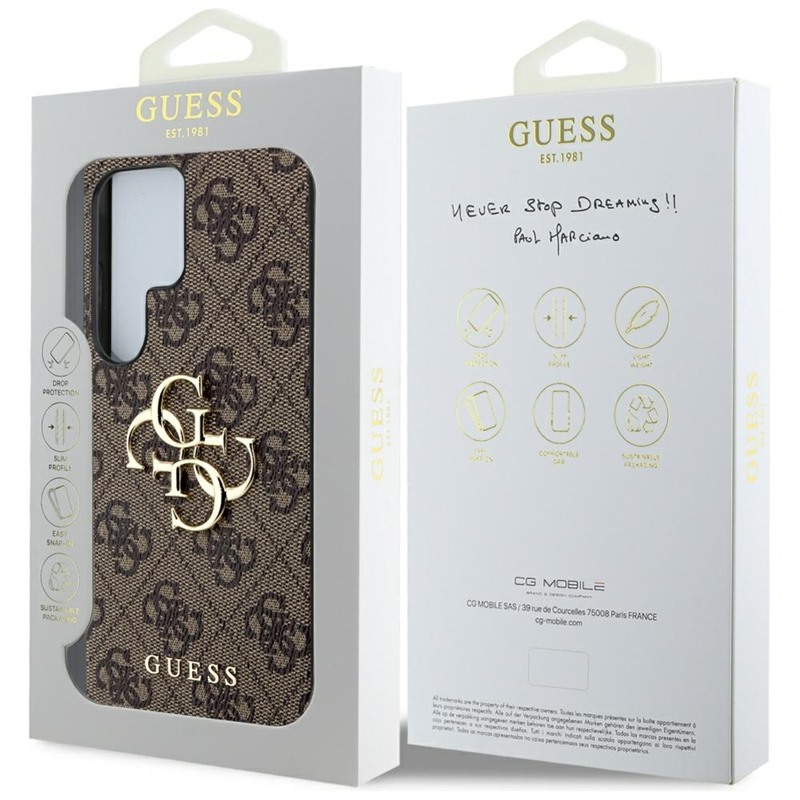 Guess Big 4G Logo Classic Logo - Etui do Samsung Galaxy S25 Ultra (brązowy)