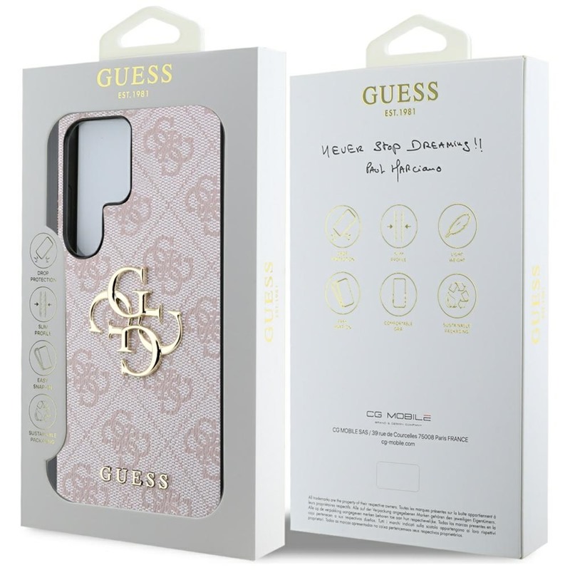 Guess Big 4G Logo Classic Logo - Etui do Samsung Galaxy S25 Ultra (różowy)