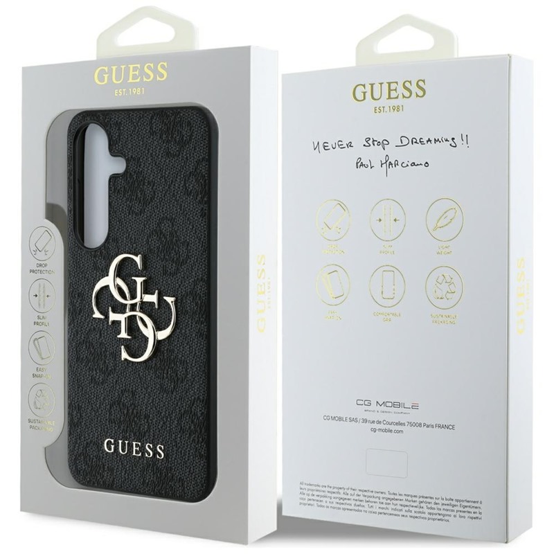 Guess Big 4G Logo Classic Logo - Etui do Samsung Galaxy S25+ (czarny)