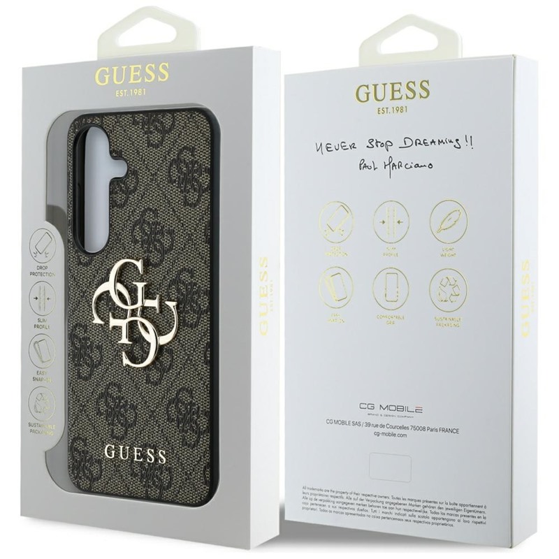 Guess Big 4G Logo Classic Logo - Etui do Samsung Galaxy S25 (brązowy)