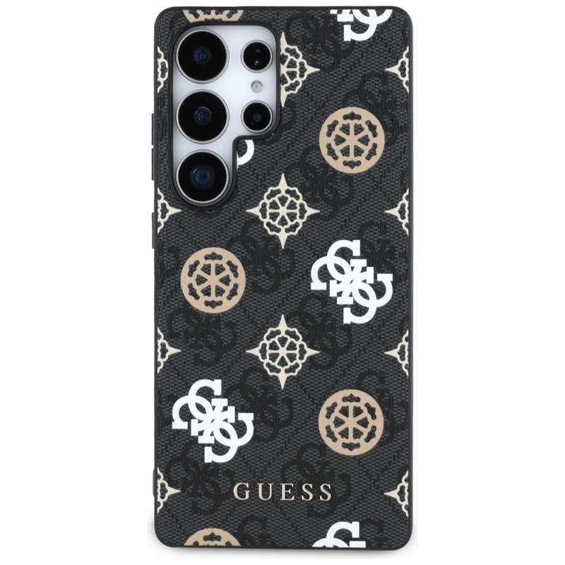 Guess 4G Printed Colored Peony Pattern MagSafe - Etui do Samsung Galaxy S25 Ultra (czarny)