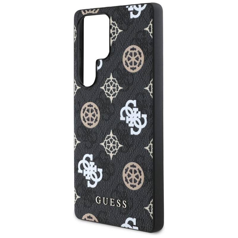 Guess 4G Printed Colored Peony Pattern MagSafe - Etui do Samsung Galaxy S25 Ultra (czarny)