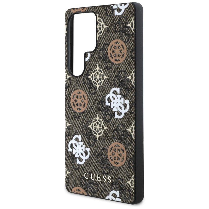 Guess 4G Printed Colored Peony Pattern MagSafe - Etui do Samsung Galaxy S25 Ultra (brązowy)