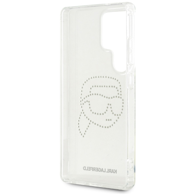 Karl Lagerfeld Rhinestones Karl Head Logo - Etui Samsung Galaxy S25 Ultra (przezroczysty)