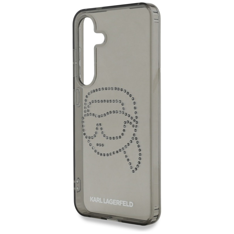 Karl Lagerfeld Rhinestones Karl Head Logo - Etui Samsung Galaxy S25 (czarny)