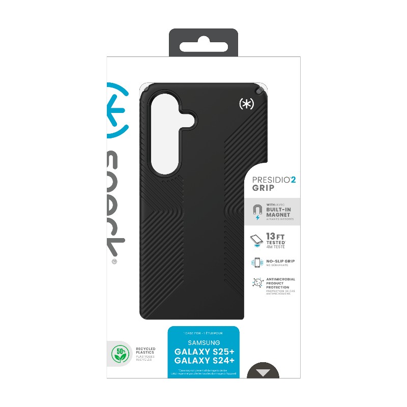 Speck Presidio2 Grip Magnet - Etui Samsung Galaxy S25+ / 24+ MagSafe (Black/Slate Grey/White)