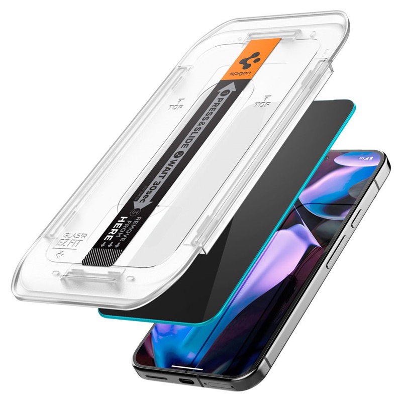 Spigen GLAS.TR EZ FIT Privacy 2-Pack - Szkło hartowane z filtrem prywatyzującym do Google Pixel 9 / 9 Pro 2 szt