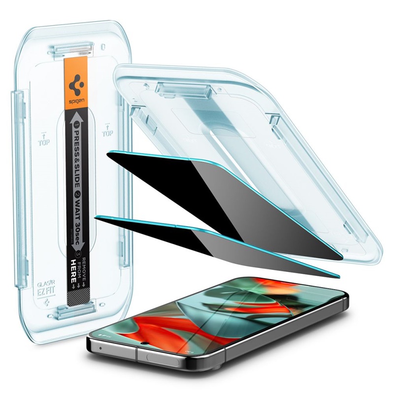 Spigen GLAS.TR EZ FIT Privacy 2-Pack - Szkło hartowane z filtrem prywatyzującym do Google Pixel 9 Pro XL 2 szt
