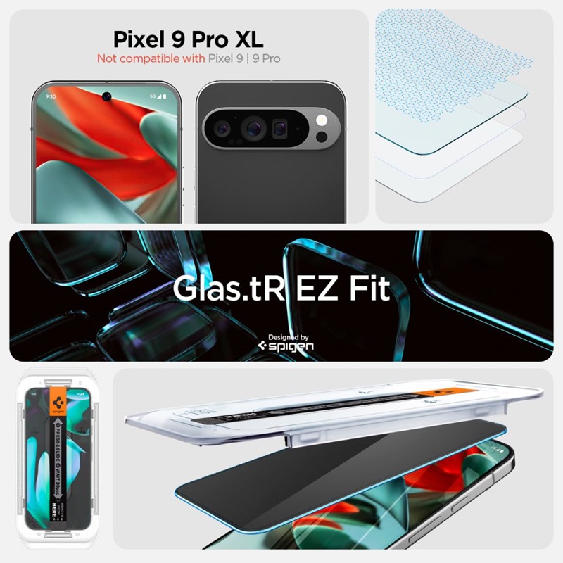 Spigen GLAS.TR EZ FIT Privacy 2-Pack - Szkło hartowane z filtrem prywatyzującym do Google Pixel 9 Pro XL 2 szt