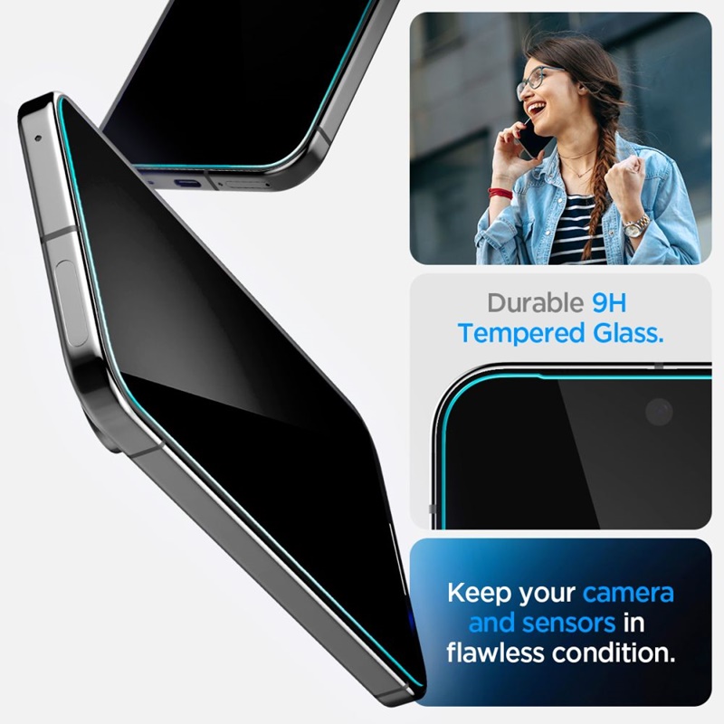 Spigen GLAS.TR EZ FIT Privacy 2-Pack - Szkło hartowane z filtrem prywatyzującym do Google Pixel 9 Pro XL 2 szt