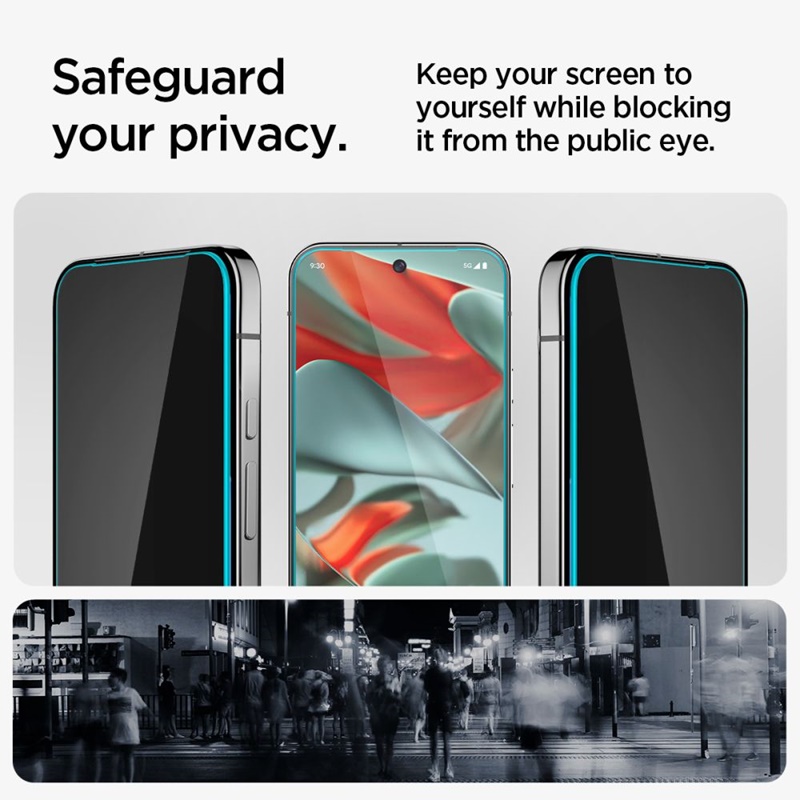 Spigen GLAS.TR EZ FIT Privacy 2-Pack - Szkło hartowane z filtrem prywatyzującym do Google Pixel 9 Pro XL 2 szt