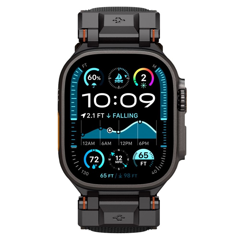 Spigen DuraPro Armor - Pasek do Apple Watch 44/45/46/49 mm (Black Edition)
