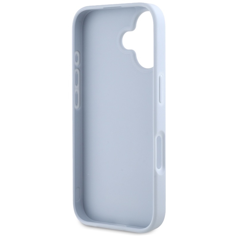 Guess Grained Big 4G Logo Small Classic Logo - Etui do iPhone 16 (niebieski)