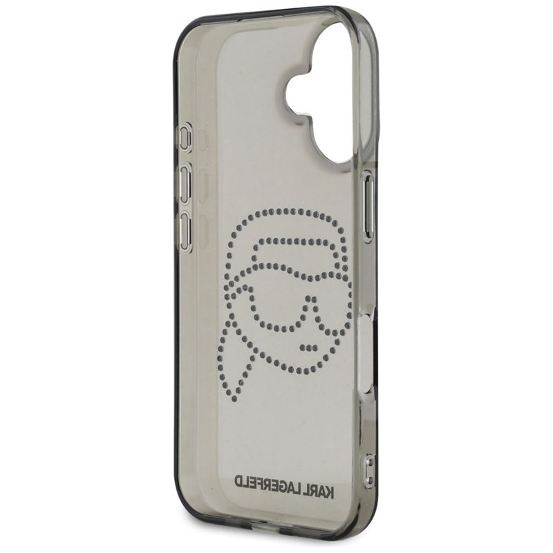 Karl Lagerfeld IML Rhinestones Karl Head - Etui do iPhone 16 (czarny)