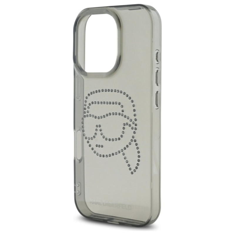 Karl Lagerfeld IML Rhinestones Karl Head - Etui do iPhone 16 Pro Max (czarny)