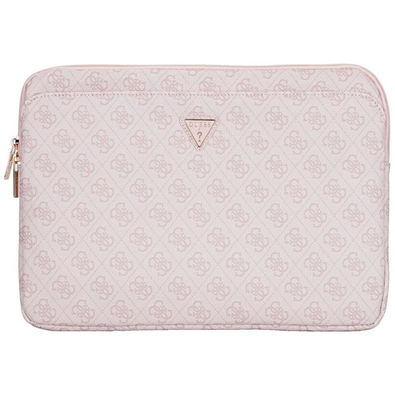 Guess 4G Zipper Pocket Triangle Logo Sleeve - Etui na notebooka 14" (różowy)