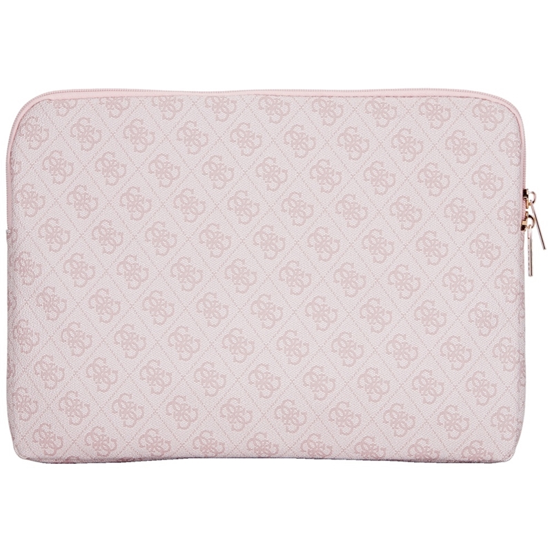 Guess 4G Zipper Pocket Triangle Logo Sleeve - Etui na notebooka 14" (różowy)