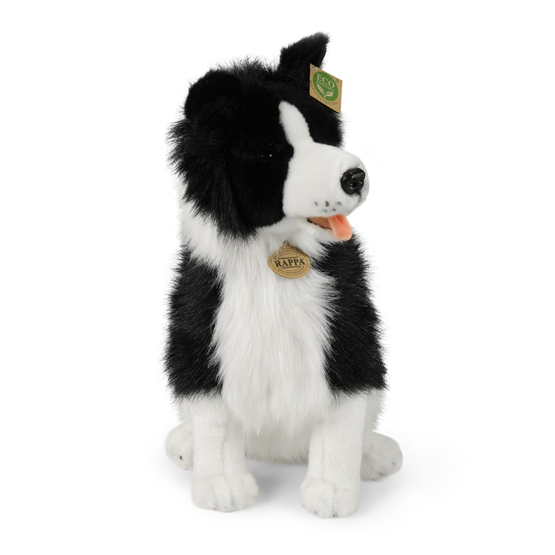 Rappa - Pluszowa realistyczna maskotka Pies Border Collie siedzący 40 cm Eco-Friendly
