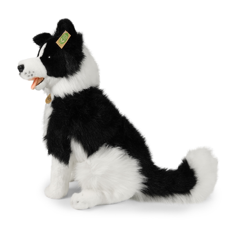 Rappa - Pluszowa realistyczna maskotka Pies Border Collie siedzący 40 cm Eco-Friendly
