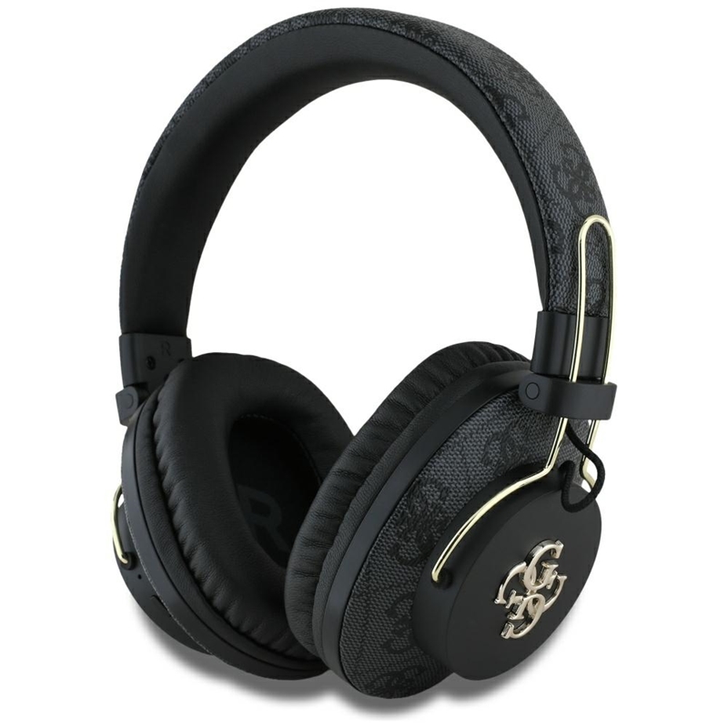 Guess Metal 4G Logo - Bezprzewodowe słuchawki nauszne Bluetooth ENC (czarny)