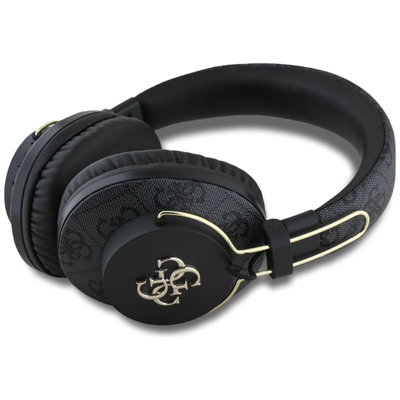 Guess Metal 4G Logo - Bezprzewodowe słuchawki nauszne Bluetooth ENC (czarny)