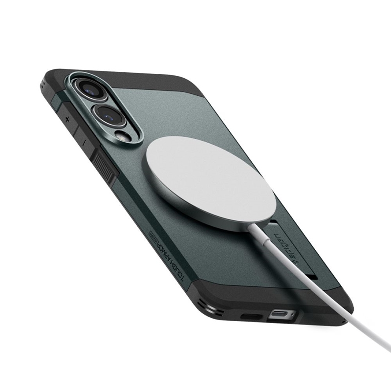 Spigen Tough Armor MagSafe - Etui do Samsung Galaxy S25 Edge (Abyss Green)