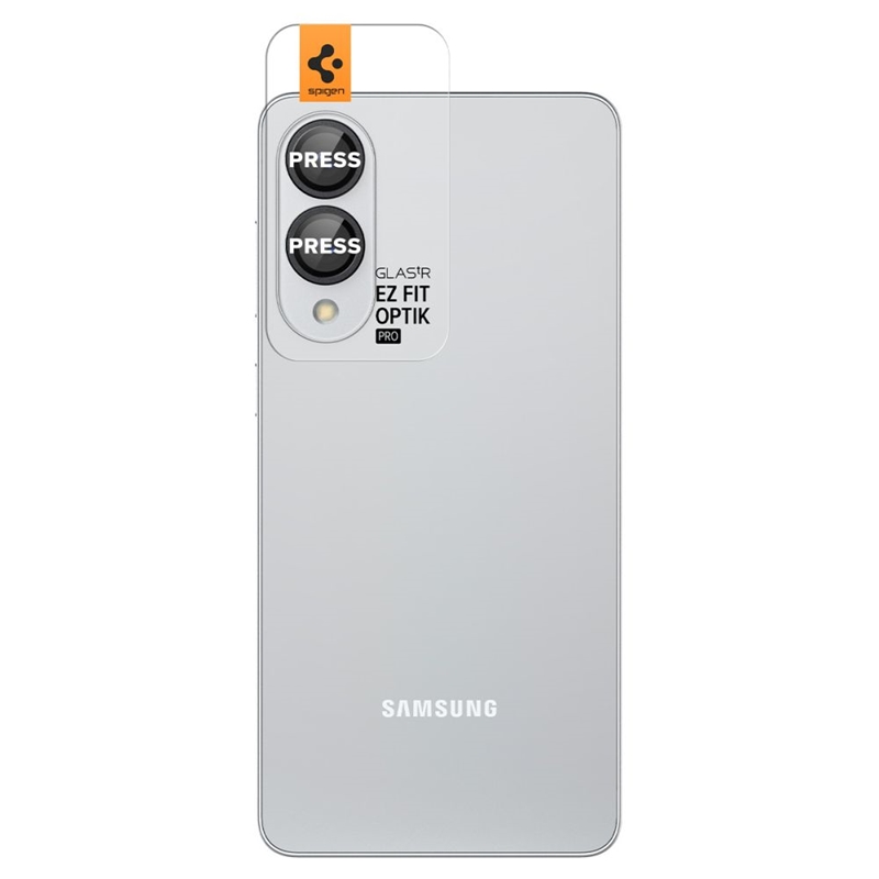 Spigen Optik Pro GLAS.TR EZ Fit Camera Protector 2-Pack - Szkło ochronne na obiektyw do Samsung Galaxy S25 Edge (2 szt)(Czarny)