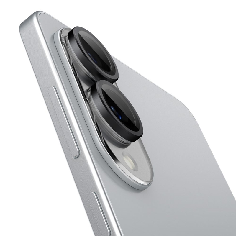 Spigen Optik Pro GLAS.TR EZ Fit Camera Protector 2-Pack - Szkło ochronne na obiektyw do Samsung Galaxy S25 Edge (2 szt)(Czarny)