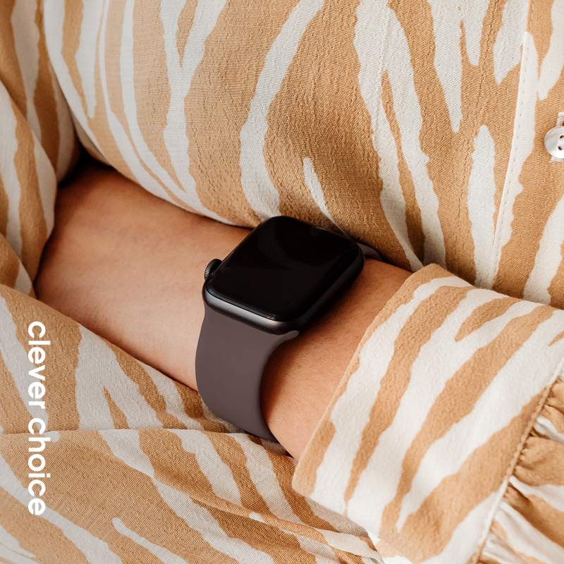 Crong Liquid - Pasek do Apple Watch 44/45/46/49 mm (brązowy)