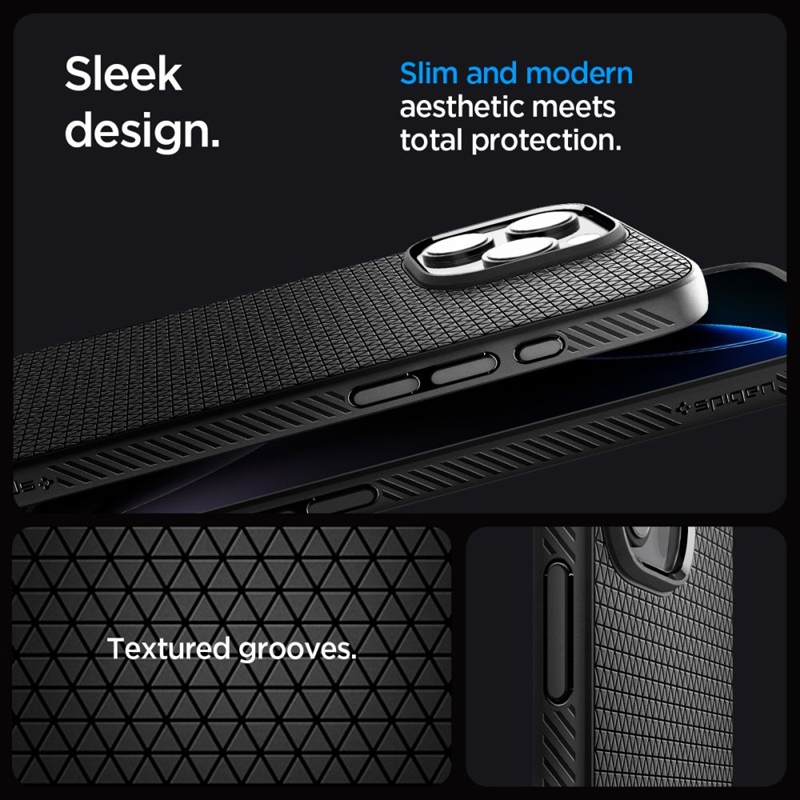 Spigen Liquid Air T Mag MagSafe - Etui do iPhone 16 Pro Max (Matte Black)