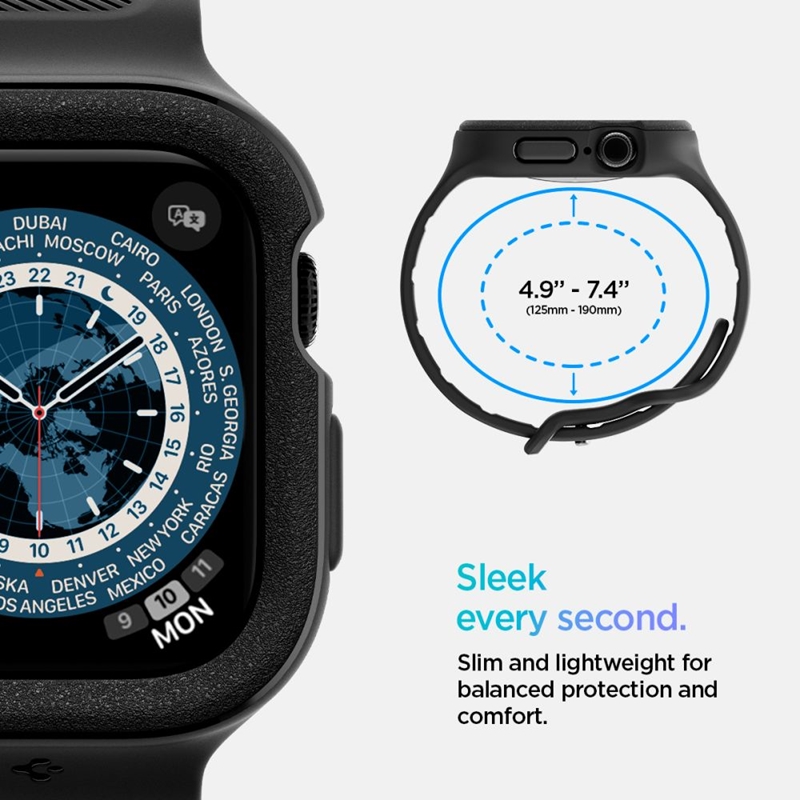 Spigen Vault Pro - Pasek z obudową do Apple Watch 10 42 mm (Matte Black)