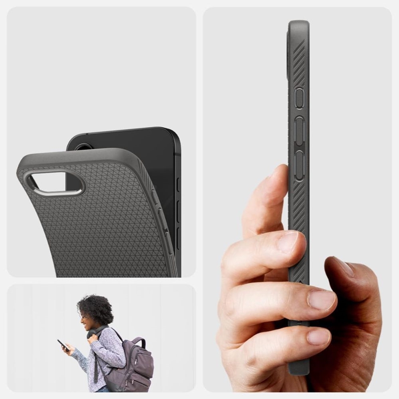 Spigen Liquid Air - Etui do iPhone 16e (Marble Gray)