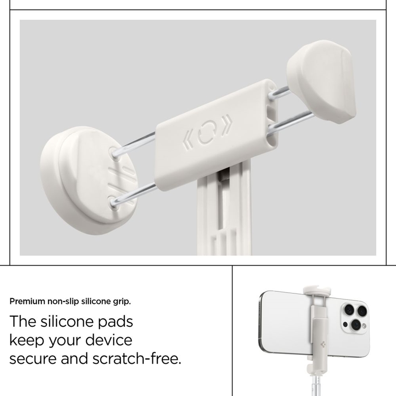 Spigen S541W Bluetooth Selfie Stick Tripod - Statyw na smartfon / uchwyt selfie stick (Dune Beige)