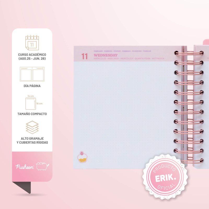 Pusheen - Kalendarz / Planner dzienny 2025/2026