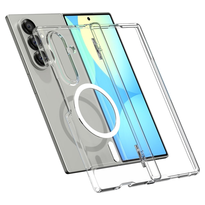 Spigen Ultra Hybrid Pro Mag MagSafe - Etui do Samsung Galaxy Z Fold 7 (Clear/White)