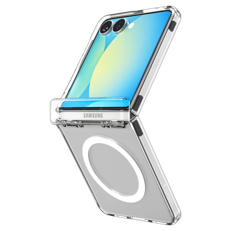 Spigen Ultra Hybrid Pro Mag MagSafe - Etui do Samsung Galaxy Z Flip 7 (Clear/White)