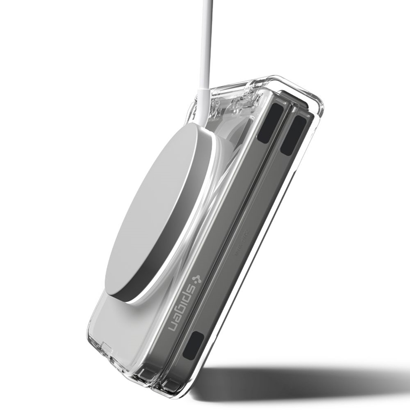 Spigen Ultra Hybrid Pro Mag MagSafe - Etui do Samsung Galaxy Z Flip 7 (Clear/White)