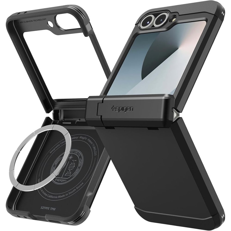 Spigen Tough Armor Pro Mag MagSafe - Etui do Samsung Galaxy Z Flip 6 / 7 FE (Black)