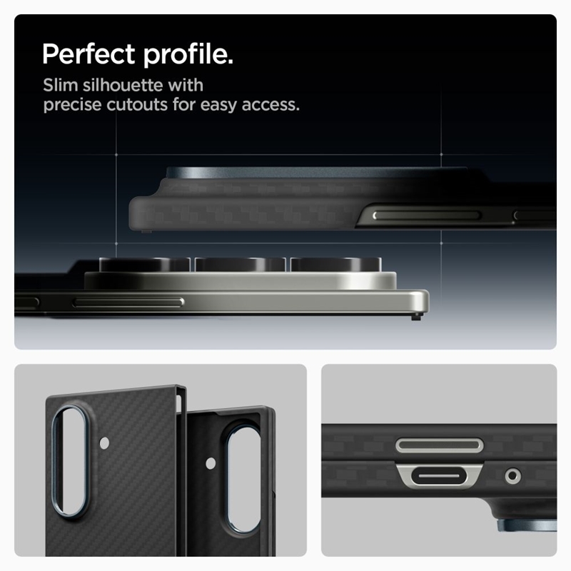 Spigen Airskin Aramid - Etui do Samsung Galaxy Z Fold 7 (Black)