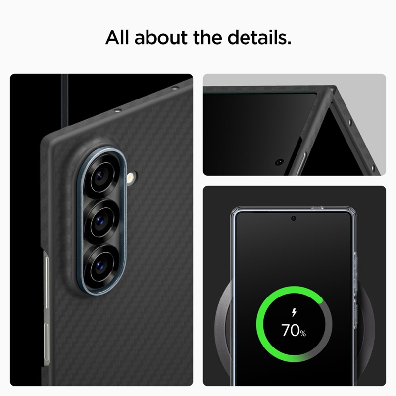 Spigen Airskin Aramid - Etui do Samsung Galaxy Z Fold 7 (Black)